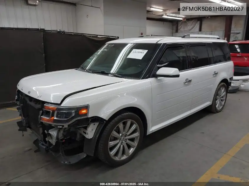 2017 Ford Flex Limited VIN: 2FMGK5D81HBA02027 Lot: 42638984