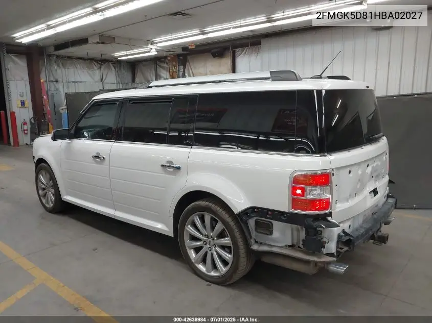 2017 Ford Flex Limited VIN: 2FMGK5D81HBA02027 Lot: 42638984