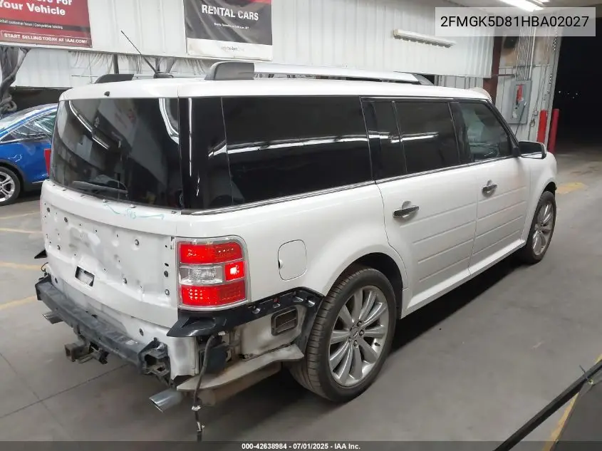 2017 Ford Flex Limited VIN: 2FMGK5D81HBA02027 Lot: 42638984
