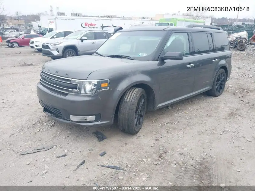 2019 Ford Flex Sel VIN: 2FMHK6C83KBA10648 Lot: 41797597