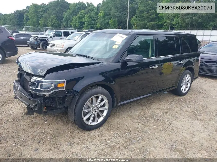 2019 Ford Flex Limited VIN: 2FMGK5D80KBA30070 Lot: 42570809