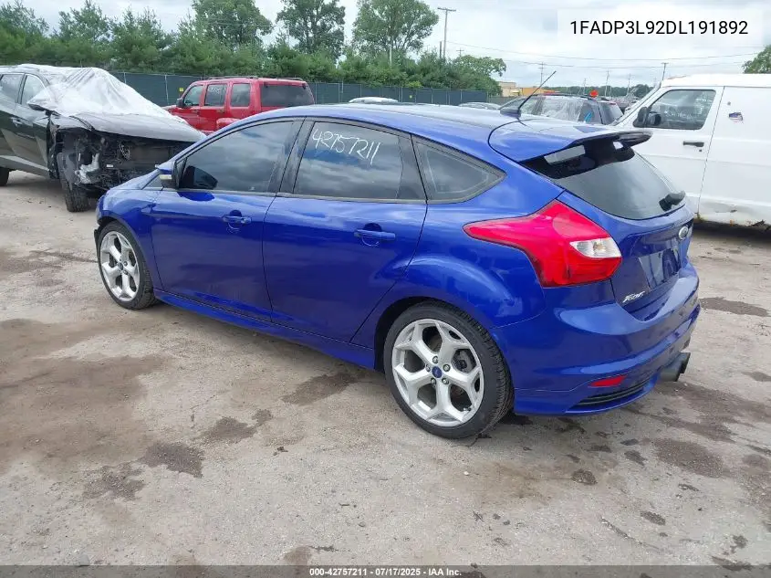 2013 Ford Focus St VIN: 1FADP3L92DL191892 Lot: 42757211