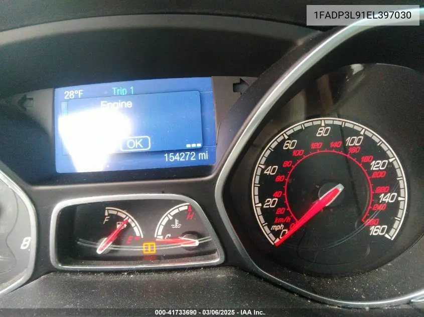 2014 Ford Focus St VIN: 1FADP3L91EL397030 Lot: 41733690