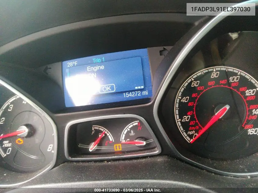 2014 Ford Focus St VIN: 1FADP3L91EL397030 Lot: 41733690