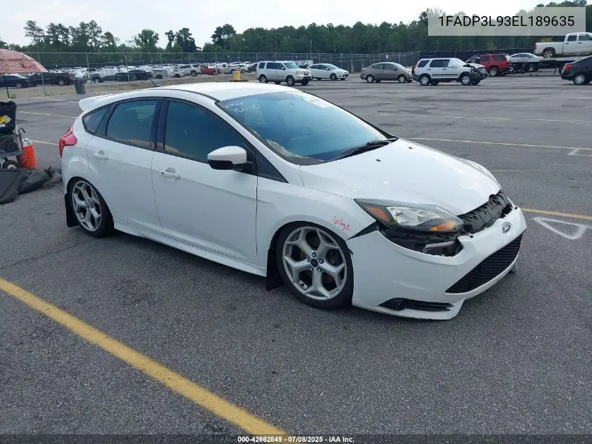 2014 Ford Focus St VIN: 1FADP3L93EL189635 Lot: 42662849
