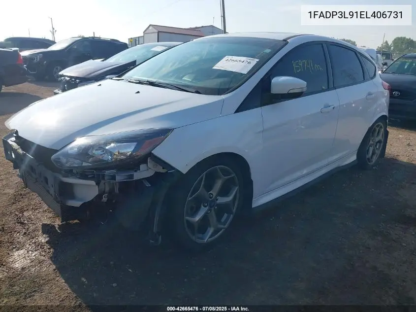 2014 Ford Focus St VIN: 1FADP3L91EL406731 Lot: 42665476