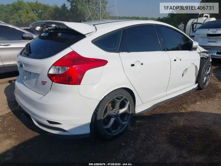 2014 Ford Focus St VIN: 1FADP3L91EL406731 Lot: 42665476