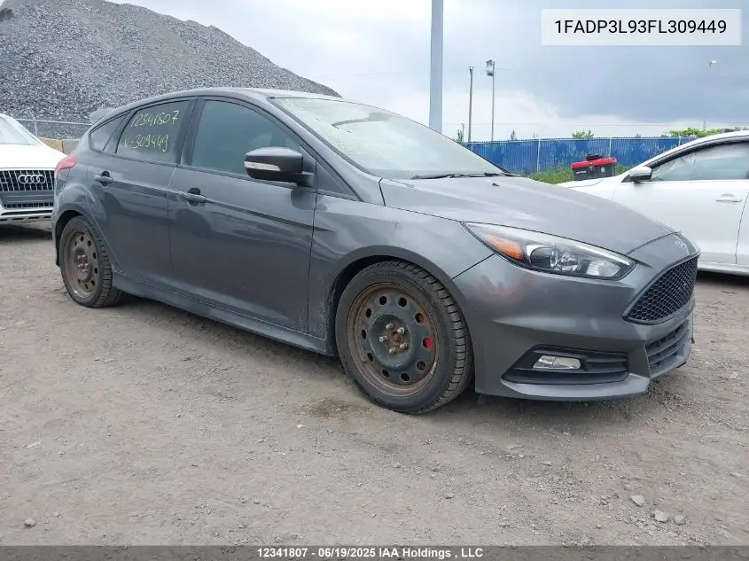 2015 Ford Focus St St VIN: 1FADP3L93FL309449 Lot: 12341807