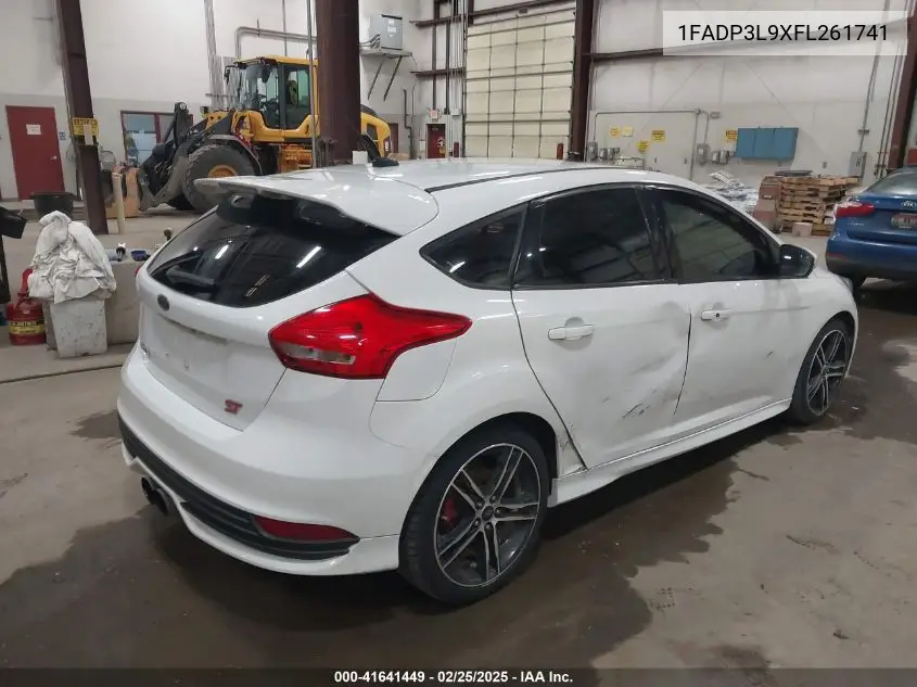 2015 Ford Focus St VIN: 1FADP3L9XFL261741 Lot: 41641449