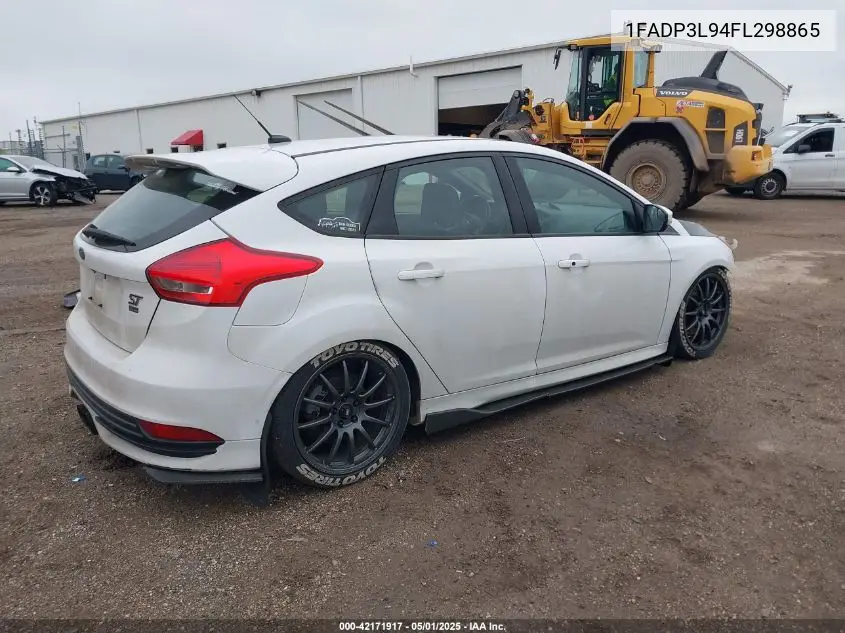 2015 Ford Focus St VIN: 1FADP3L94FL298865 Lot: 42171917