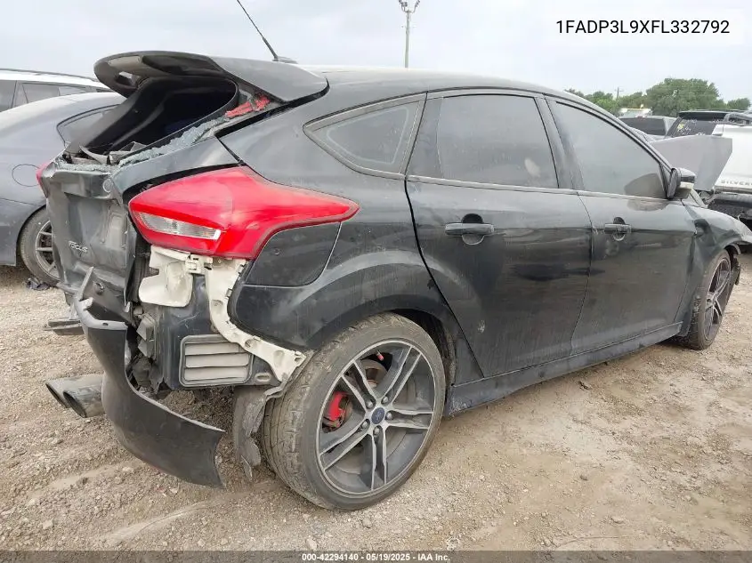 2015 Ford Focus St VIN: 1FADP3L9XFL332792 Lot: 42294140