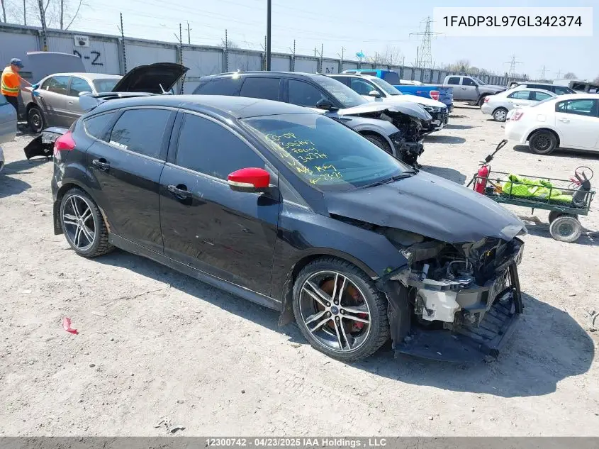 2016 Ford Focus St St VIN: 1FADP3L97GL342374 Lot: 12300742