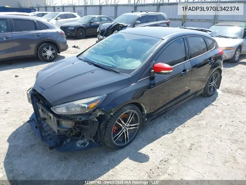 2016 Ford Focus St St VIN: 1FADP3L97GL342374 Lot: 12300742