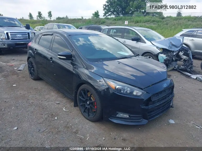 2016 Ford Focus St St VIN: 1FADP3L98GL312882 Lot: 12355895