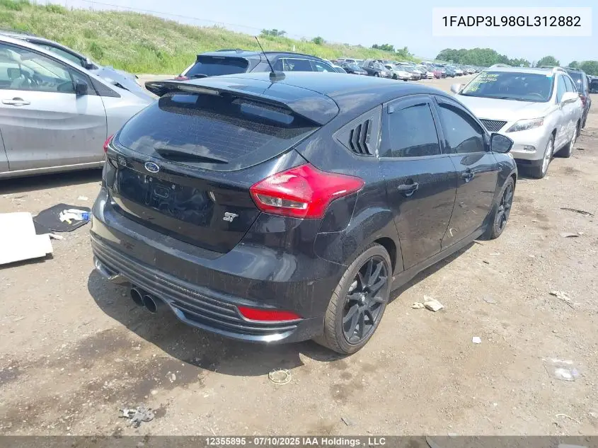 2016 Ford Focus St St VIN: 1FADP3L98GL312882 Lot: 12355895