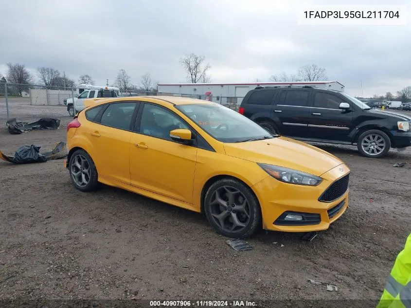 2016 Ford Focus St VIN: 1FADP3L95GL211704 Lot: 40907906