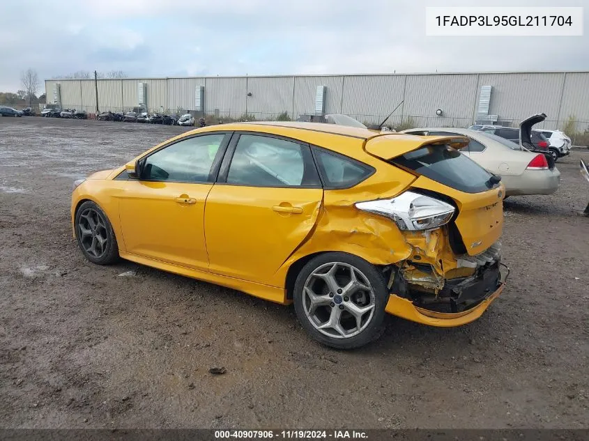 2016 Ford Focus St VIN: 1FADP3L95GL211704 Lot: 40907906