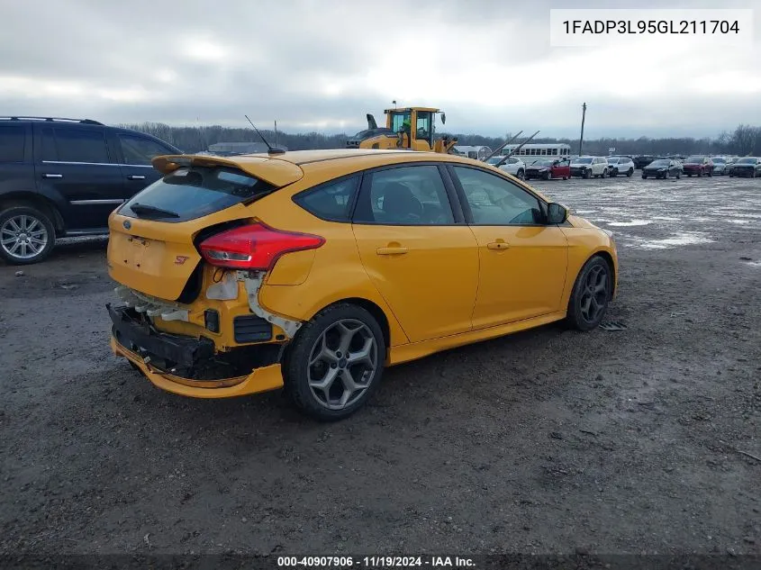 2016 Ford Focus St VIN: 1FADP3L95GL211704 Lot: 40907906