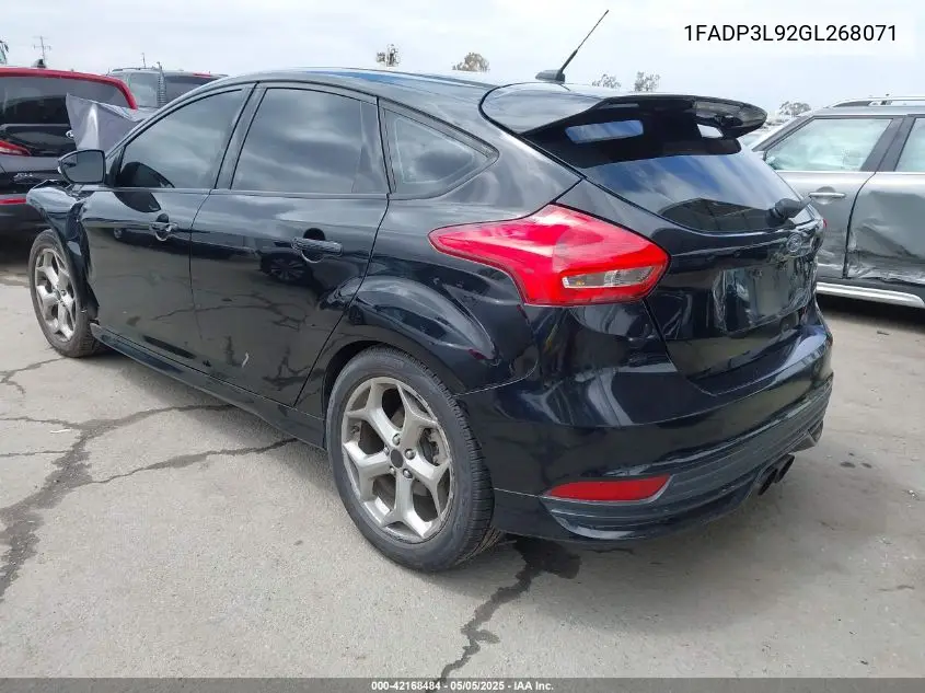 2016 Ford Focus St VIN: 1FADP3L92GL268071 Lot: 42168484