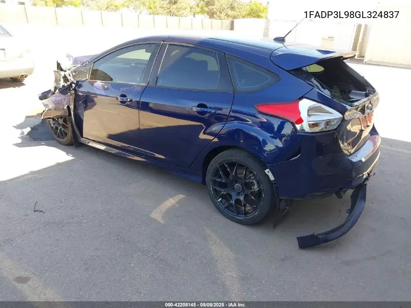2016 Ford Focus St VIN: 1FADP3L98GL324837 Lot: 42208145