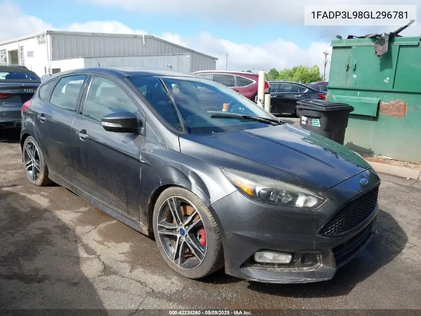2016 Ford Focus St VIN: 1FADP3L98GL296781 Lot: 42238260