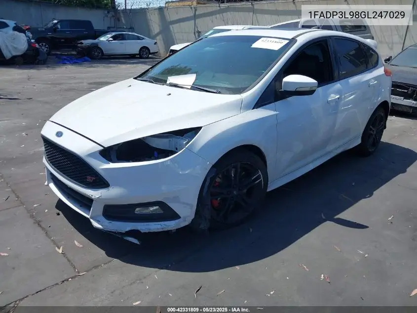 2016 Ford Focus St VIN: 1FADP3L98GL247029 Lot: 42331809