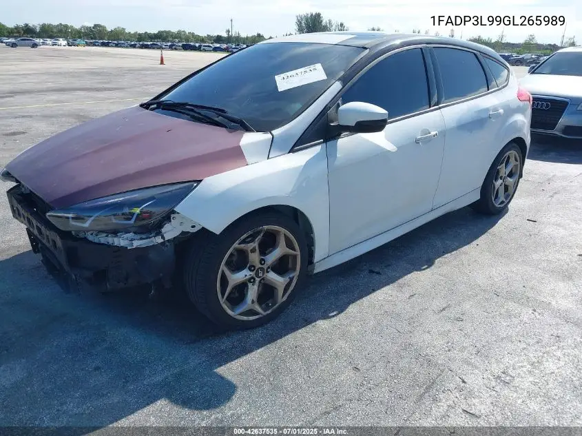 2016 Ford Focus St VIN: 1FADP3L99GL265989 Lot: 42637535