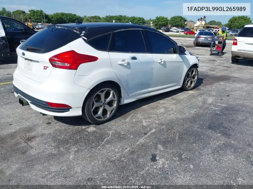 2016 Ford Focus St VIN: 1FADP3L99GL265989 Lot: 42637535