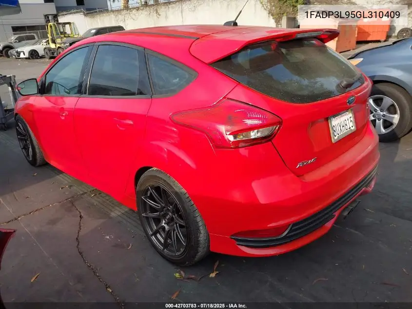 2016 Ford Focus St VIN: 1FADP3L95GL310409 Lot: 42703783