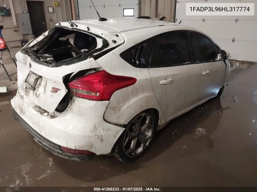 2017 Ford Focus St VIN: 1FADP3L96HL317774 Lot: 41268233