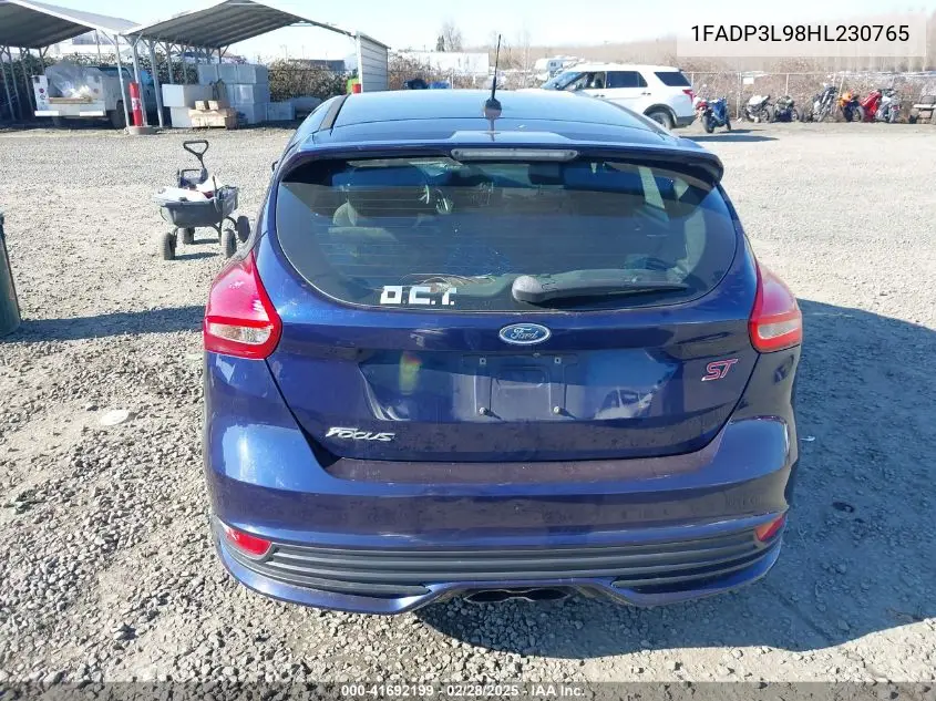2017 Ford Focus St VIN: 1FADP3L98HL230765 Lot: 41692199