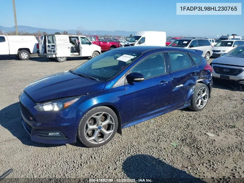 2017 Ford Focus St VIN: 1FADP3L98HL230765 Lot: 41692199