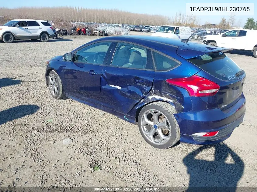 2017 Ford Focus St VIN: 1FADP3L98HL230765 Lot: 41692199