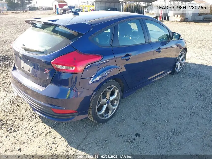 2017 Ford Focus St VIN: 1FADP3L98HL230765 Lot: 41692199