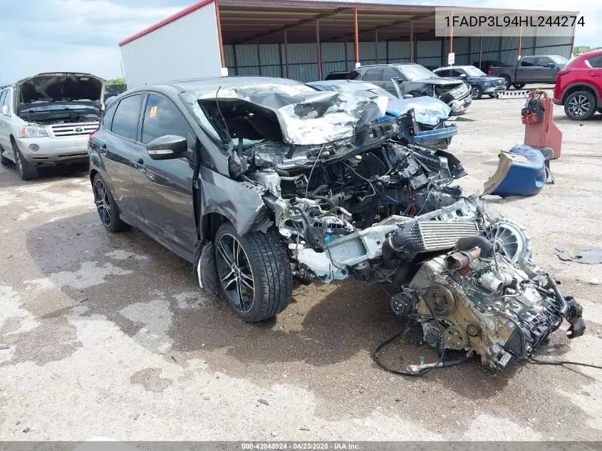 2017 Ford Focus St VIN: 1FADP3L94HL244274 Lot: 42048924