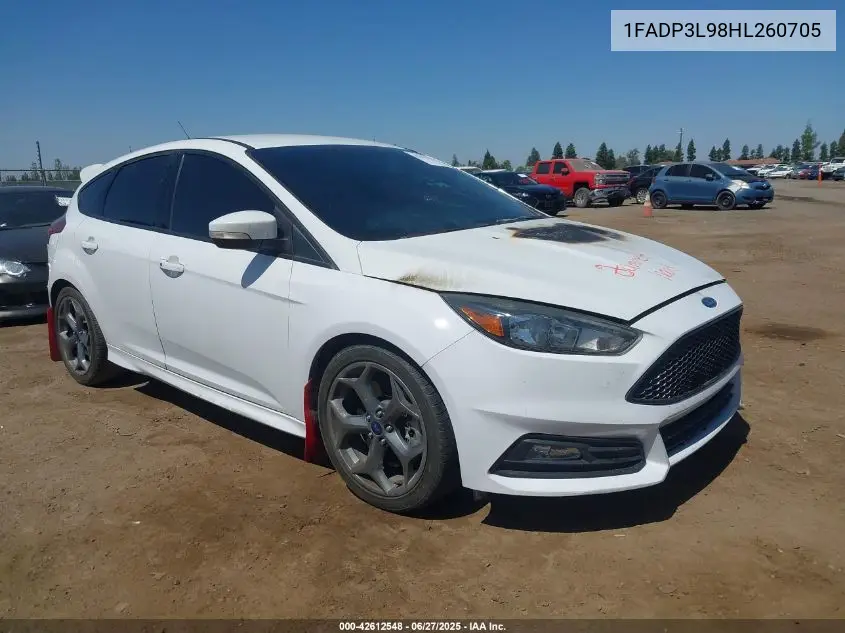 2017 Ford Focus St VIN: 1FADP3L98HL260705 Lot: 42612548