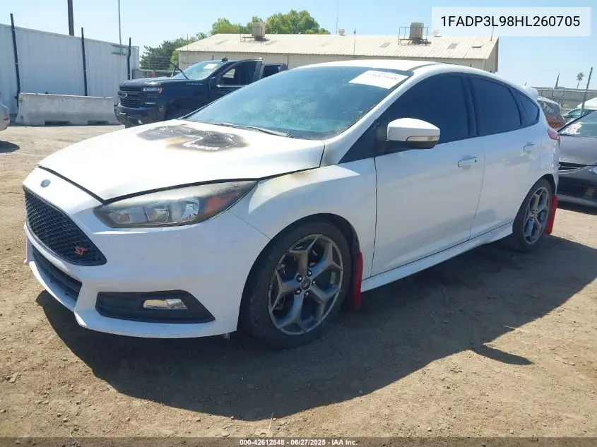 2017 Ford Focus St VIN: 1FADP3L98HL260705 Lot: 42612548