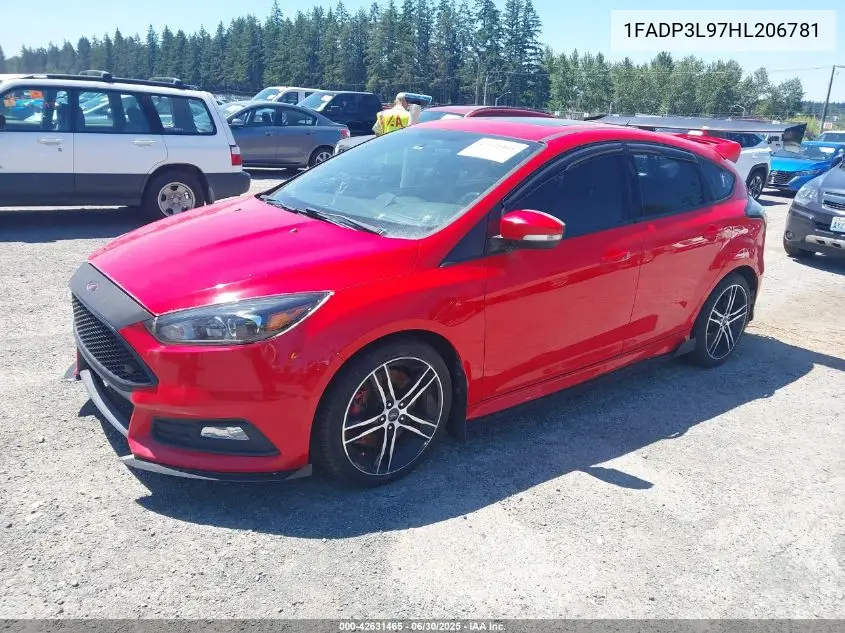 2017 Ford Focus St VIN: 1FADP3L97HL206781 Lot: 42631465
