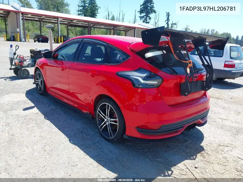 2017 Ford Focus St VIN: 1FADP3L97HL206781 Lot: 42631465