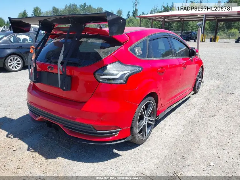 2017 Ford Focus St VIN: 1FADP3L97HL206781 Lot: 42631465