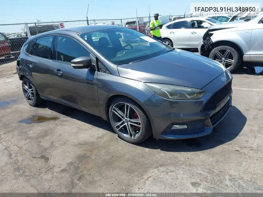 2017 Ford Focus St VIN: 1FADP3L91HL348950 Lot: 42641986