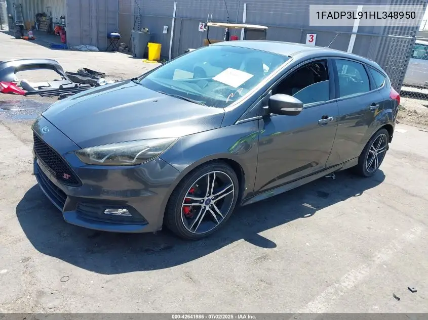 2017 Ford Focus St VIN: 1FADP3L91HL348950 Lot: 42641986