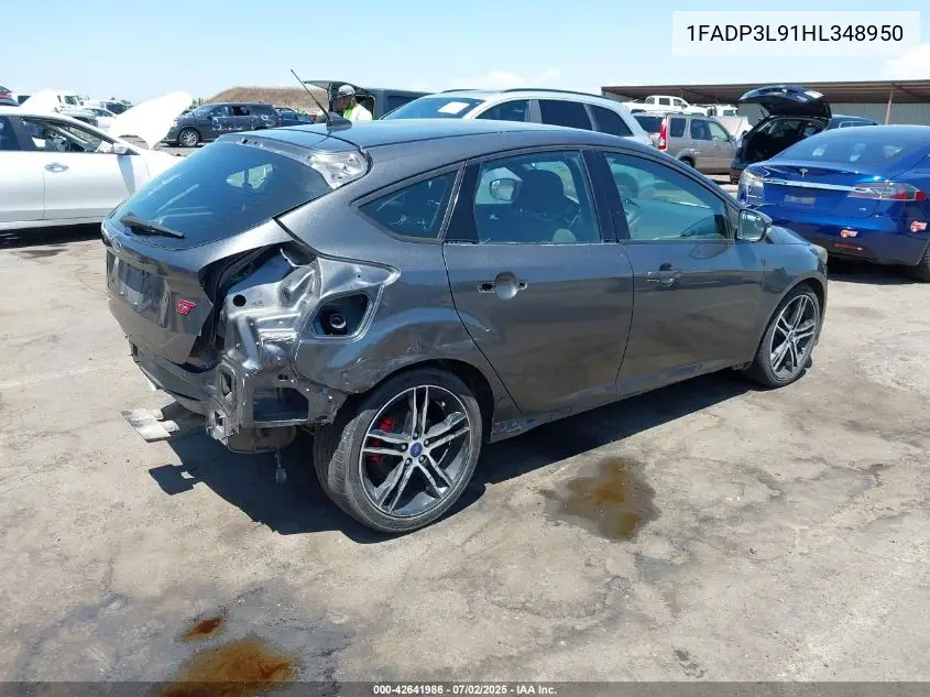 2017 Ford Focus St VIN: 1FADP3L91HL348950 Lot: 42641986