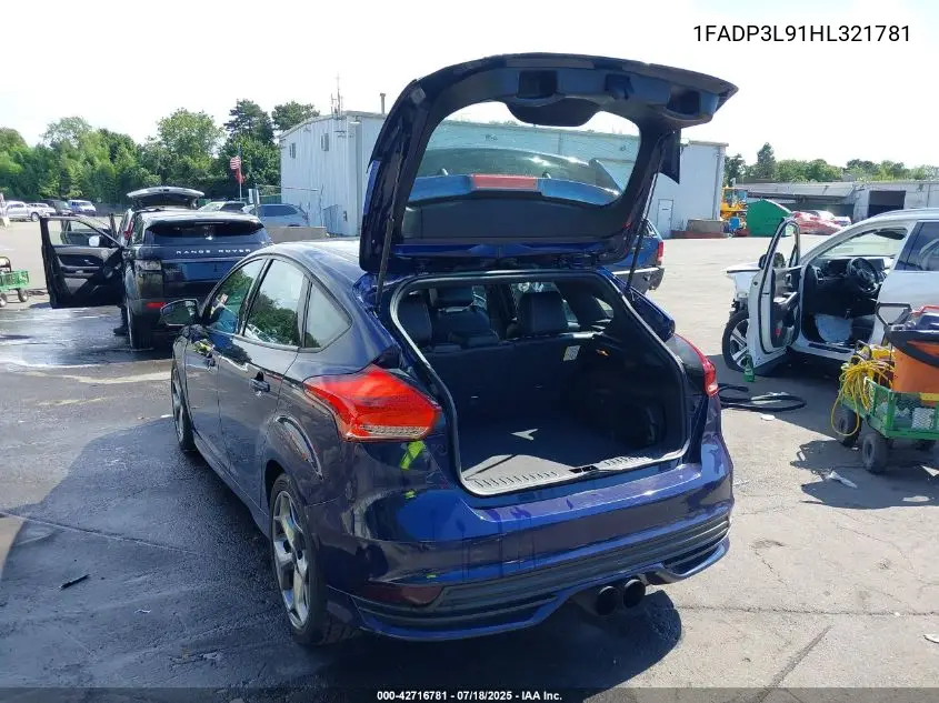 2017 Ford Focus St VIN: 1FADP3L91HL321781 Lot: 42716781
