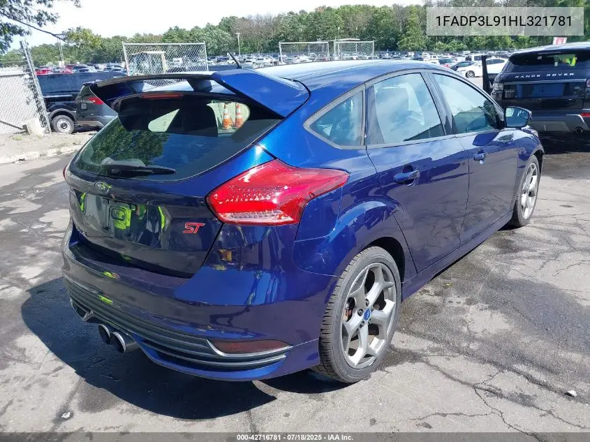 2017 Ford Focus St VIN: 1FADP3L91HL321781 Lot: 42716781