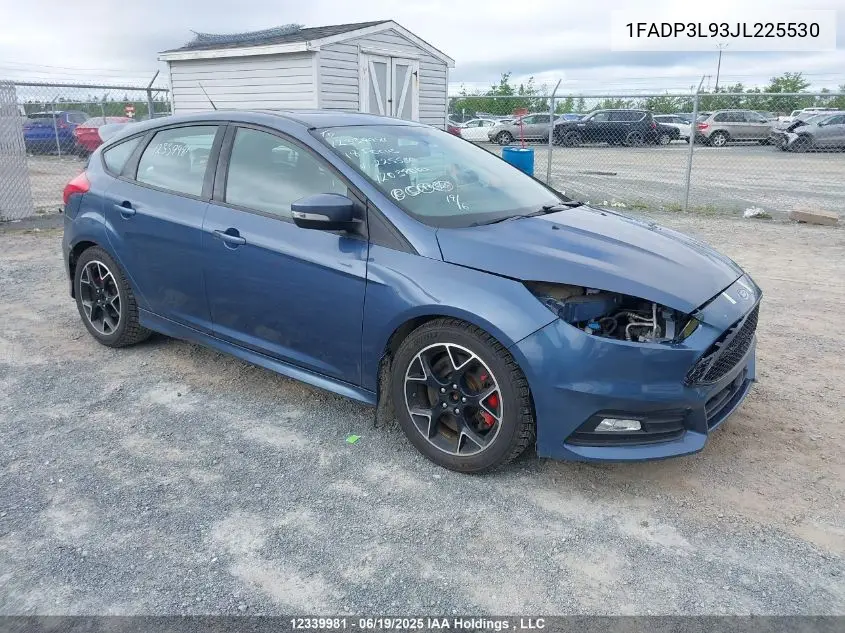 2018 Ford Focus St St VIN: 1FADP3L93JL225530 Lot: 12339981