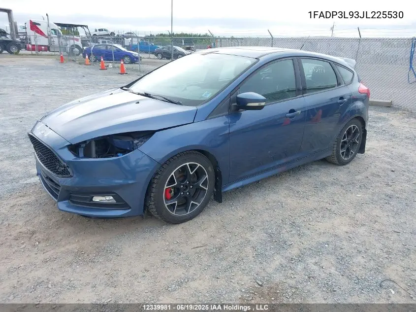 2018 Ford Focus St St VIN: 1FADP3L93JL225530 Lot: 12339981
