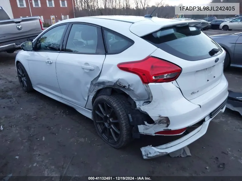 2018 Ford Focus St VIN: 1FADP3L98JL242405 Lot: 41132451