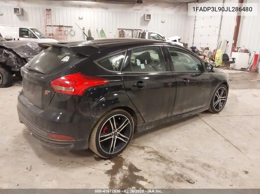 2018 Ford Focus St VIN: 1FADP3L90JL286480 Lot: 41672536