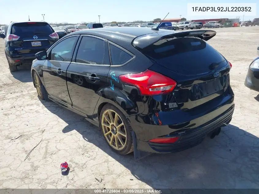 2018 Ford Focus St VIN: 1FADP3L92JL220352 Lot: 41725604